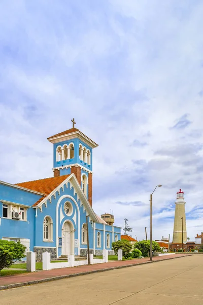 乌拉圭埃斯特角城最重要的天主教教会的外部视图 — 图库照片