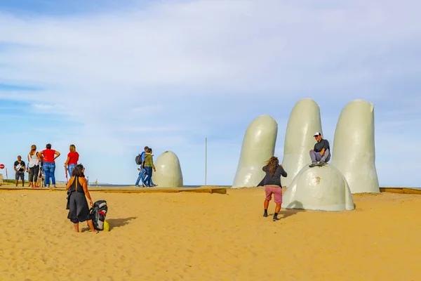 Punta Del Este Uruguay October 2018 Tourist Most Famous Landmark — Stock Photo, Image