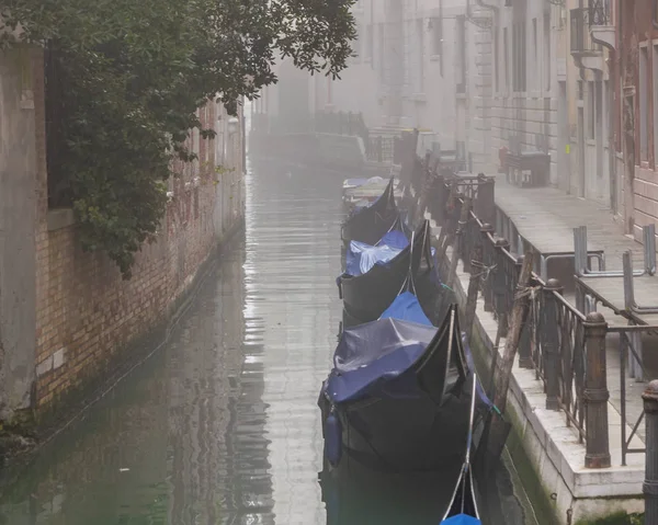 Téli Városi Táj Kis Csatorna Velence Város Olaszország — Stock Fotó