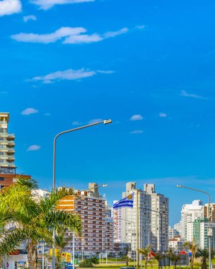 Punta Del Este, Uruguay, Ekim - 2018 - Kış gün kentsel sahne Punta del Este kenti, Uruguay