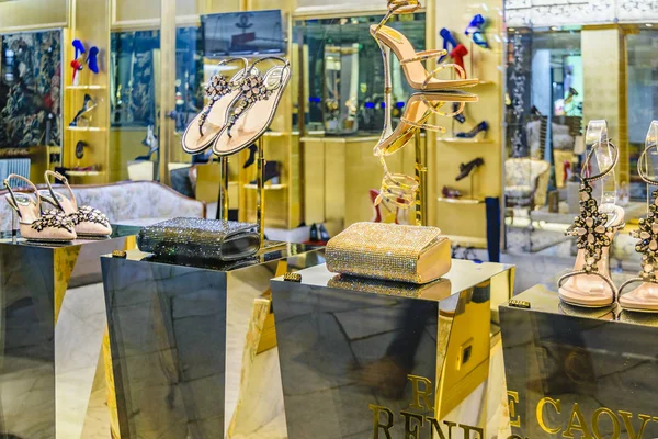 Venetië Italië Januari 2018 Luxe Accessoires Weergeven Venster Store Venetië — Stockfoto