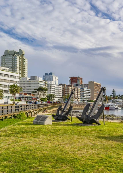 Scena Invernale Soleggiata Cityscape Porto Punta Del Este Uruguay — Foto Stock