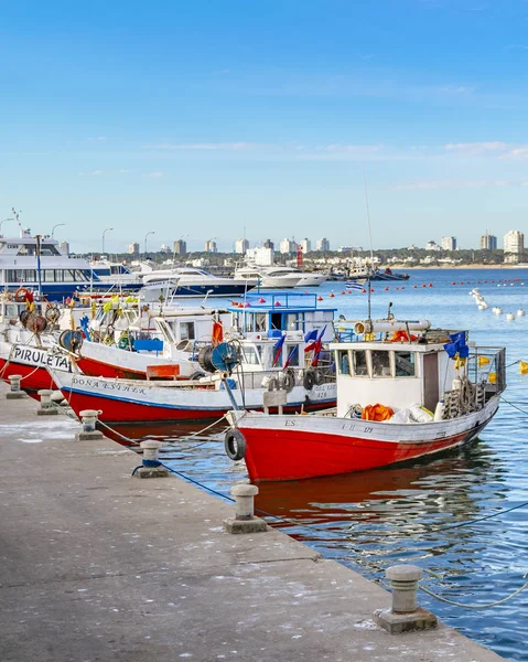 Punta Del Este Uruguay Ekim 2018 Eski Küçük Balıkçı Tekneleri — Stok fotoğraf