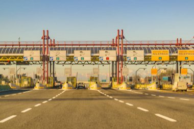 Piamonte, İtalya, İtalya piamonte bölge açık havada, rota, Ocak - 2018 - Toll