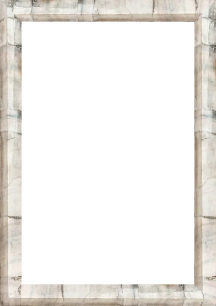 Білий Фон Рамки Прикрашеними Кам Яними Сірими Межами Дизайну — стокове фото