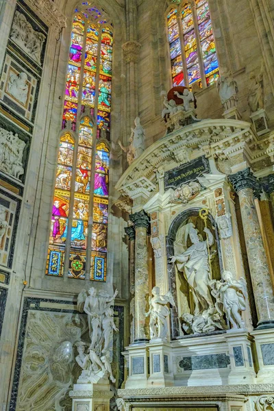 Interior Famous Duomo Cathedral Milan City Italy — Stock Photo, Image