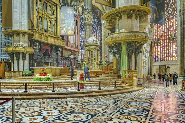 Milan Italy January 2018 Interior Famous Duomo Cathedral Milan City — Stock Photo, Image