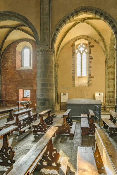 Binnenaanzicht Van Beroemde Sacra San Michele Abdij Die Zich Piamonte — Stockfoto