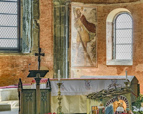 Vue Intérieure Célèbre Abbaye Sacra San Michele Située Dans Quartier — Photo