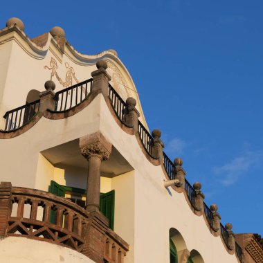 Dış cephe detay görüntülemek guell park, Barselona, İspanya bulunan müze ev