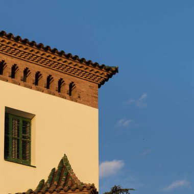 Dış cephe detay görüntülemek guell park, Barselona, İspanya bulunan müze ev