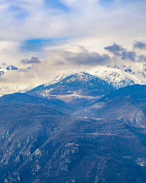 Alpes Montanhas Vista Aérea Partir Sacra San Michele Abadia Distrito — Fotografia de Stock