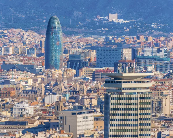 바르셀로나 스페인 Janaury 2018 Montjuic 관점에서 바르셀로나 — 스톡 사진