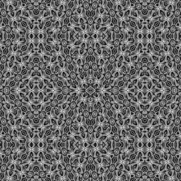 Digitale Collage Technik Kompliziertes Nahtloses Muster Design Schwarz Weiß Farben — Stockfoto