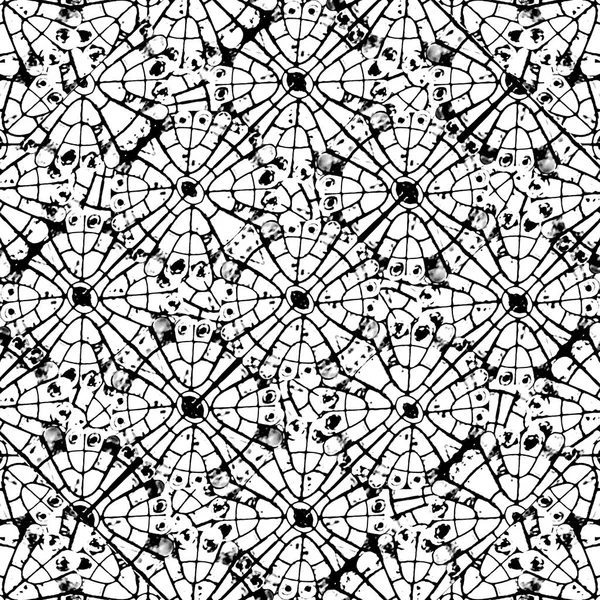 Digital Art Technique Intricate Ornate Seamless Pattern Design Black White — Stock Photo, Image