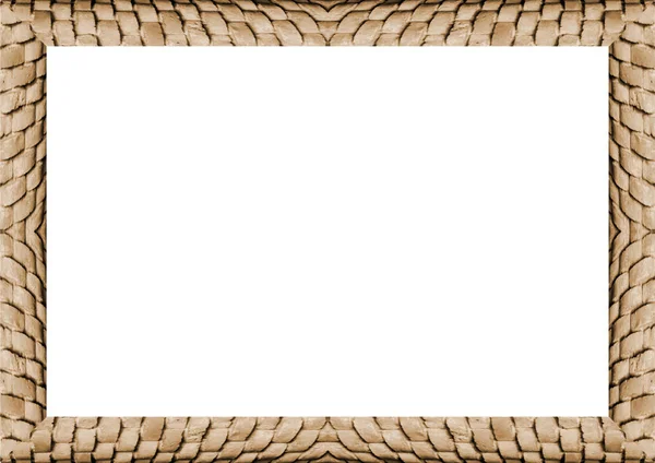 Weißer Rahmen Hintergrund Mit Verzierten Ziegelsteinwand Design Grenzen — Stockfoto