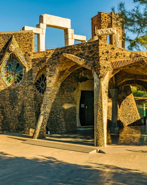 Catalunia España Enero 2018 Vista Exterior Cripta Guell Una Obra — Foto de Stock