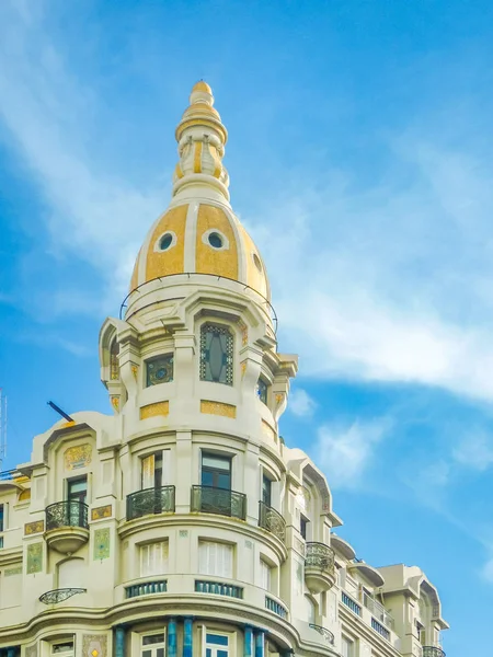 Vista Bajo Ángulo Ecléctica Arquitectura Estilo Calle Julio Montevideo Centro —  Fotos de Stock