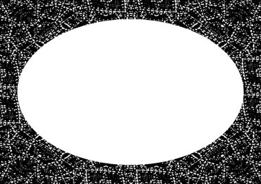 Dekore edilmiş tasarım sınırları olan beyaz daire çerçeve arkaplanı