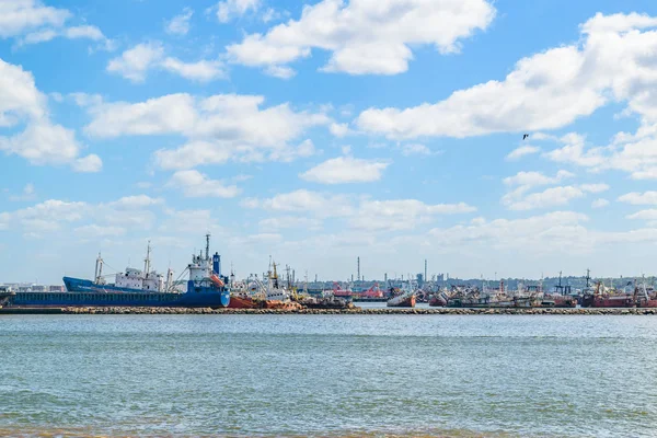 Sunny Day Scene Port Montevideo City Uruguay — Stock Photo, Image