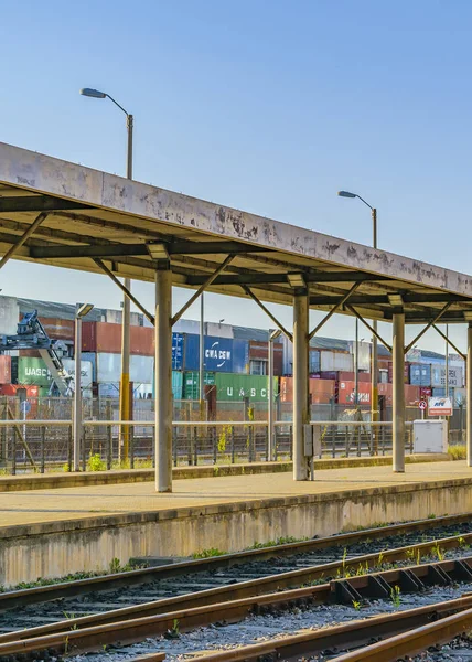 Montevideo Uruguay Hervormd Oktober 2018 Lege Oude Treinstation Stad Van — Stockfoto