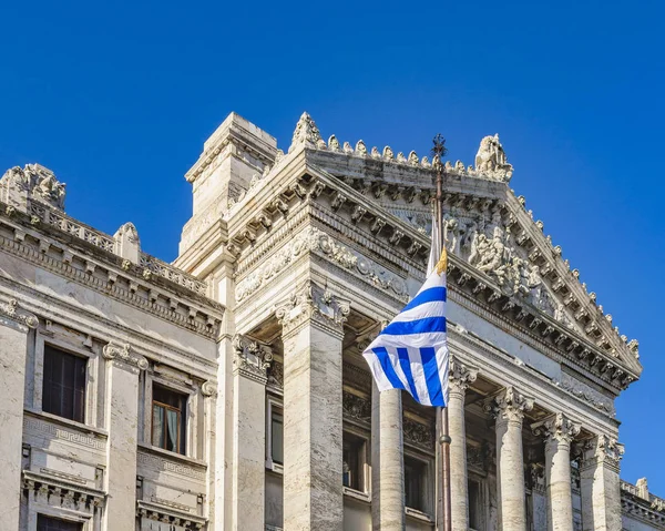 Külső Nézet Törvényhozói Hatalom Palace Épületben Található Város Montevideo Uruguay — Stock Fotó