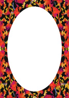 Dekore edilmiş tasarım sınırları olan beyaz daire çerçeve arkaplanı