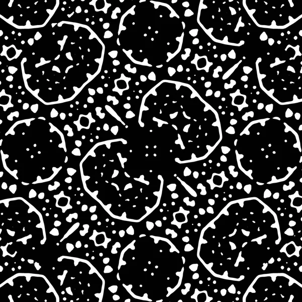 Digitální Výtvarná Technika Abstraktní Vzor Bezešvé Textury Černé Bílé Barvy — Stock fotografie