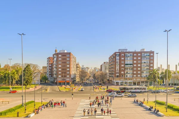 Montevideo Uruguay Oktober 2018 Dag Stadsmiljö Scen Esplanade Square Allé — Stockfoto