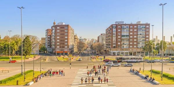 Montevideo Uruguay Oktober 2018 Dag Stadsmiljö Scen Esplanade Square Allé — Stockfoto