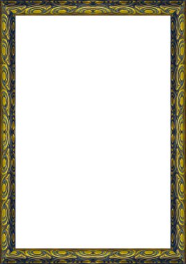 Dekore edilmiş tasarım kenarlıklarına sahip beyaz çerçeve arkaplanı.