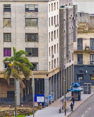 Ciudad vieja, en geleneksel eski montevideo ilçe şehir, uruguay Montevideo, Uruguay, Aralık - 2018 - havadan görünümü