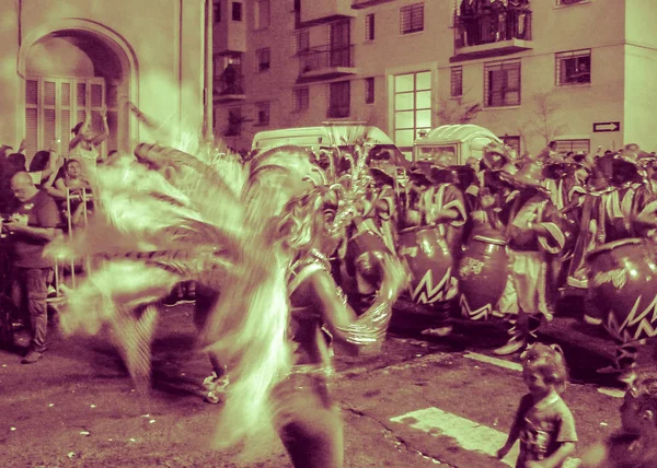 Μοντεβιδέο Ουρουγουάη Φεβρουάριος 2019 Νυκτερινή Σκηνή Στο Καρναβαλιού Παρέλαση Προσκλήσεις — Φωτογραφία Αρχείου