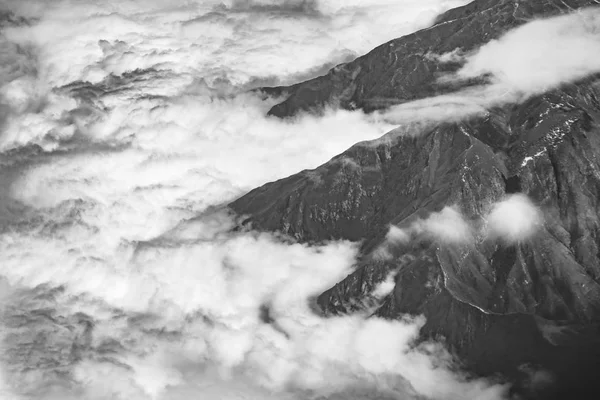 Luftaufnahme Aus Dem Fenster Des Chilenischen Anden Gebirges — Stockfoto