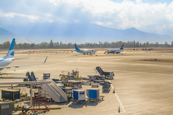 Santiago Chile Chile Mai 2018 Ansicht Der Landebahn Des Flughafens — Stockfoto