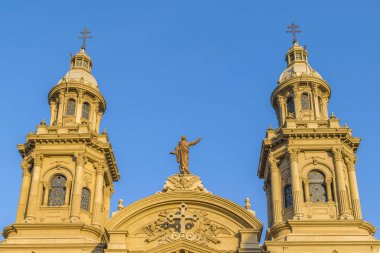 Ünlü Büyükşehir katedral kilise armas Meydanı santiago de chile şehrinde bulunan dış detay atış Şili