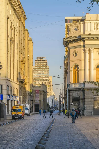 Santiago Chile Chile Esetleg 2018 Nap Városi Jelenet Armas Terére — Stock Fotó