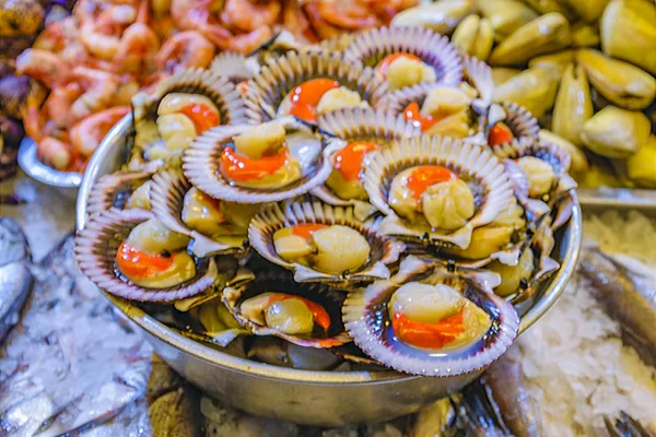 Oysters Mercado Central Famous Food Drink Traditional Market Santiago Chile — Stock Photo, Image