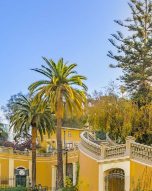 Kentsel gün sahne santa lucia Hill, parklarda santiago de chile şehrinin en ziyaret etti