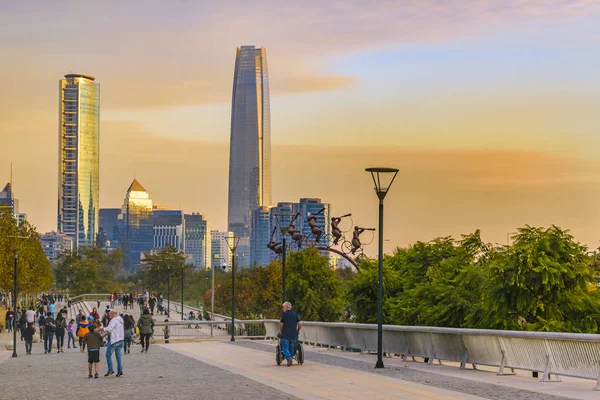 Santiago Chile Chile Maio 2018 Cena Urbana Dia Outono Famoso — Fotografia de Stock