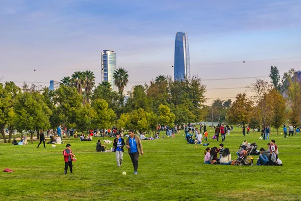 Santiago Chile Chili Mei Crowded 2018 Genieten Van Een Herfstdag — Stockfoto