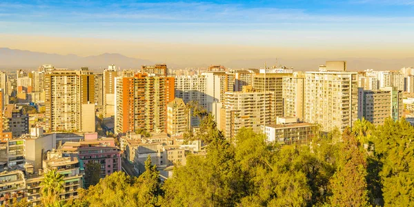 Flygfoto Över Santiago Chile Staden Från Santa Lucia Hill Synvinkel — Stockfoto