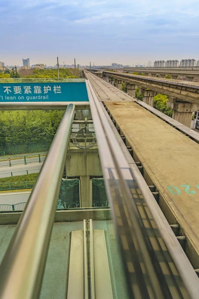 Lege spoorweg van Maglev metrolijn, Shanghai — Stockfoto