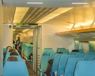 Maglev treni iç görünüm, Shanghai, Çin