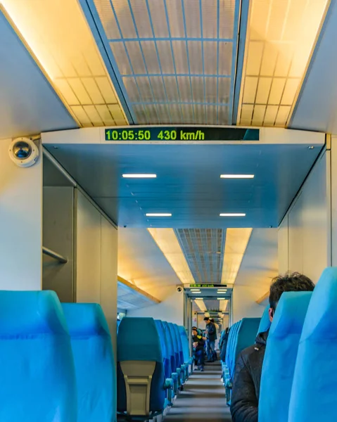 Maglev tåg interiör vy, Shanghai, Kina — Stockfoto