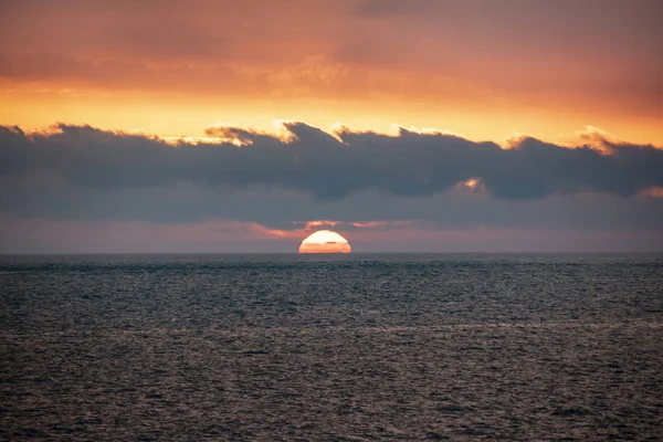 Морський пейзаж захід сонця, Монтевідео, Уругвай — стокове фото