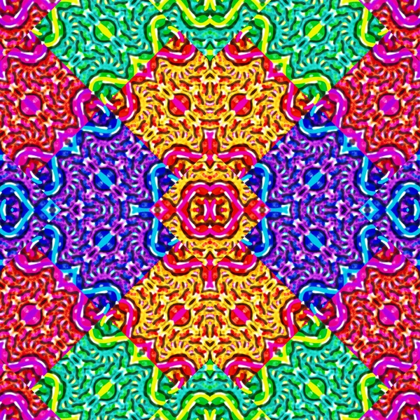 Multicolored Geometric Mosaic Seamless Pattern — Stock Photo, Image