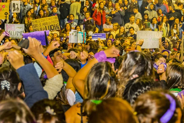 Día Internacional de la Mujer marzo, Montevideo, Uruguay — Foto de Stock