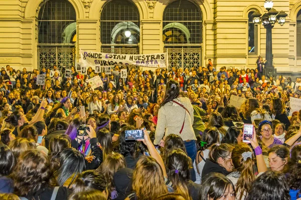 Ženy březen mezinárodní den, Montevideo, Uruguay — Stock fotografie