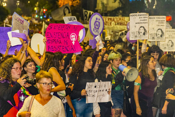 Women International Day March, Montevideo, Uruguay